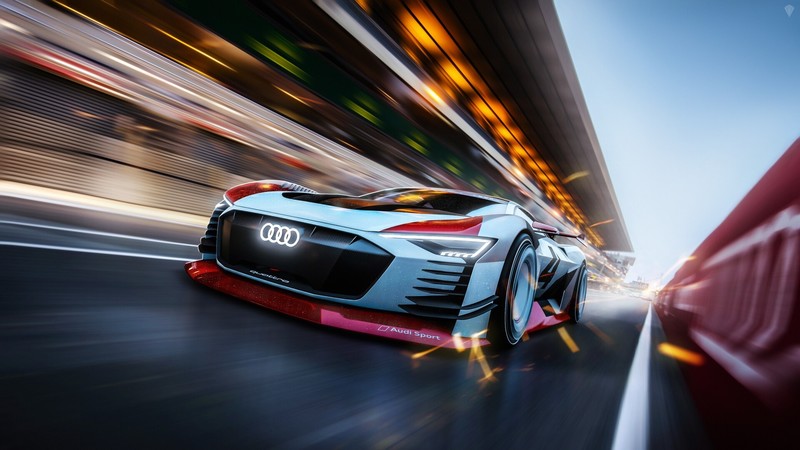 digital art, vehicle, car, Audi, Vision Gran Turismo
