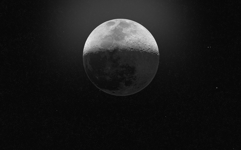 space, Moon, monochrome, space art