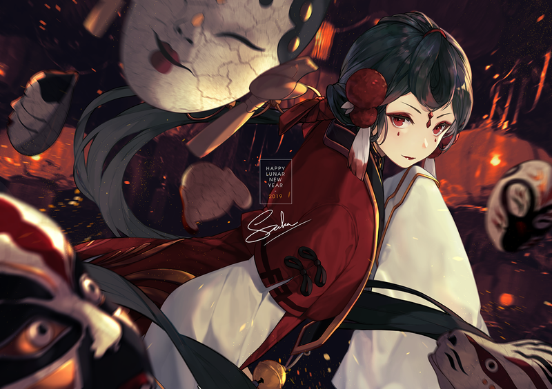 anime girls, anime, original characters, Saika Ryougi