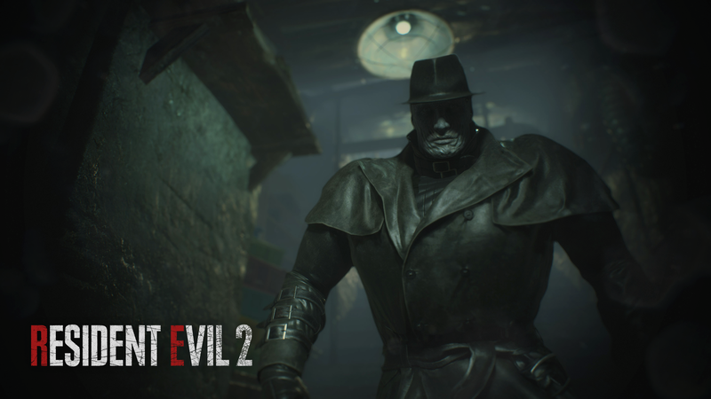 Resident Evil 2, video games, game art, Tyrant, zombies
