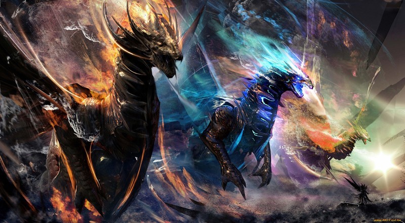 creature, dragon, fantasy art