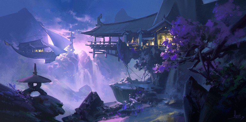 artwork, landscape, fantasy art, concept art