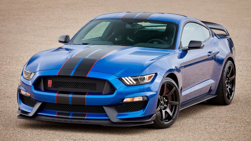 Ford, car, Shelby GT350, Ford Mustang, racing stripes
