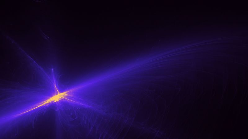 fractal, abstraction, rays, purple, 4k