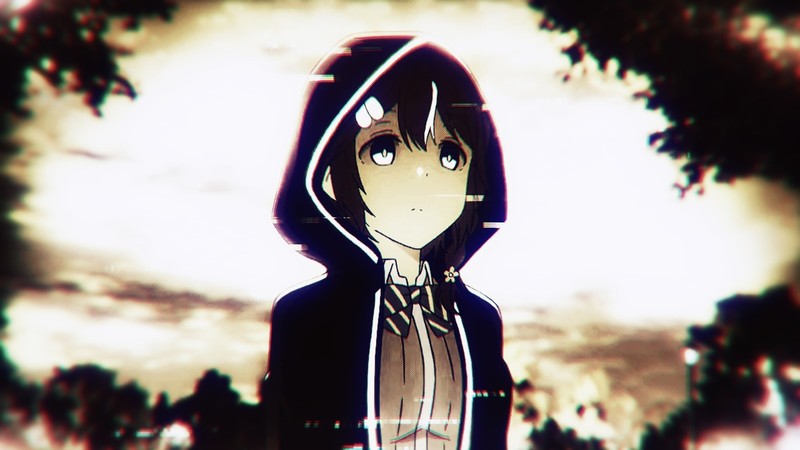 Yoshino Koiwai, Masamune Kun´s Revenge, anime, glitch art, anime girls, glowing eyes