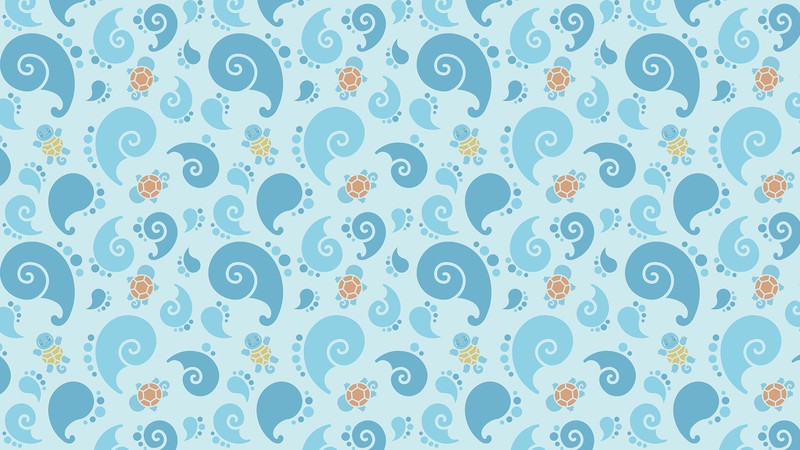 Pokémon, tile, cartoon, pattern, blue