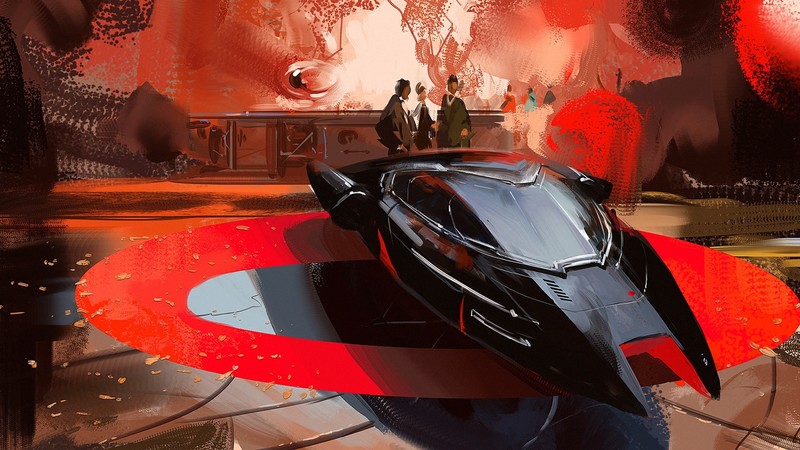 car, vehicle, futuristic, science fiction, Darek Zabrocki, artwork