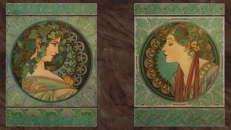 Traditional Artwork, Alphonse Mucha, artwork, fantasy girl, women