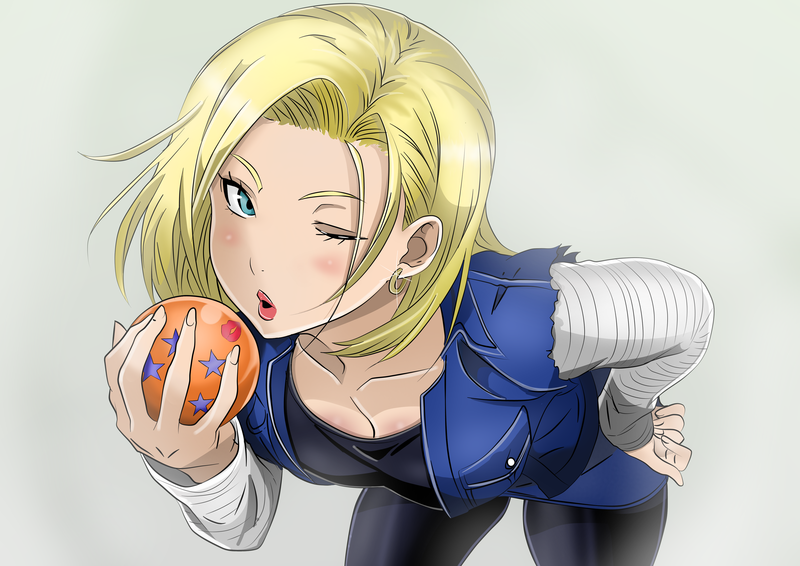 Android 18, Dragon Ball Z, anime girls, blonde