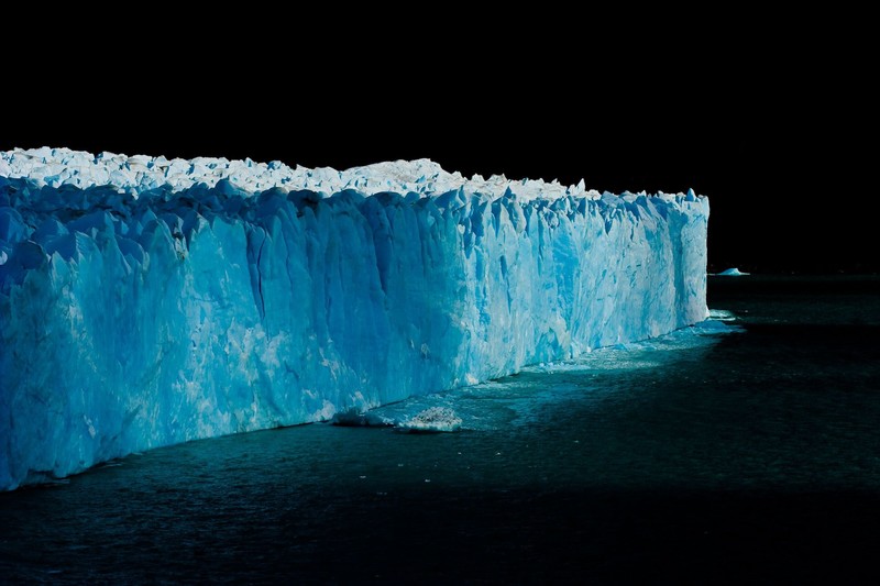 nature, landscape, iceberg, Arctic, sea, night, snow, dark, cyan