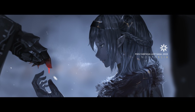 anime girls, anime, Pixiv Fantasia, fantasy girl, blood, 2019 (Year)