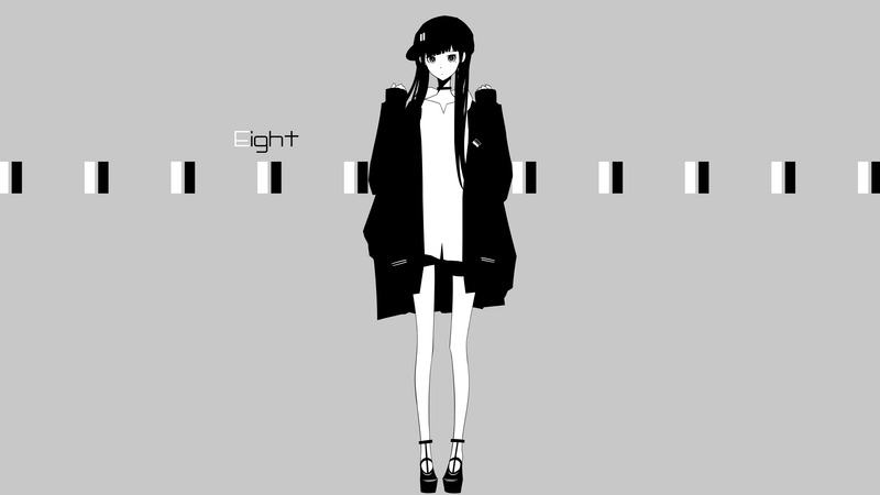 original characters, anime girls, simple background, skirt, jacket, hat, choker, anime, standing, long hair