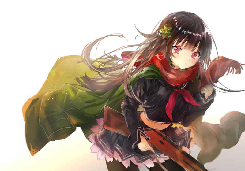 anime, anime girls, red eyes, Girls Frontline, simple background, brunette, white background