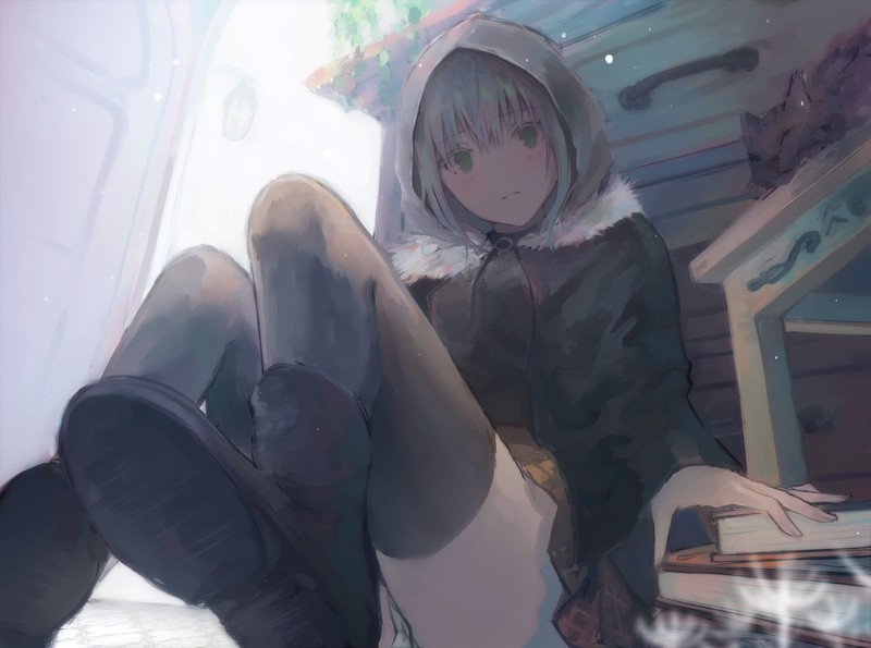 anime, anime girls, green eyes