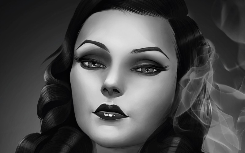 BioShock Infinite, monochrome, video games, video game girls