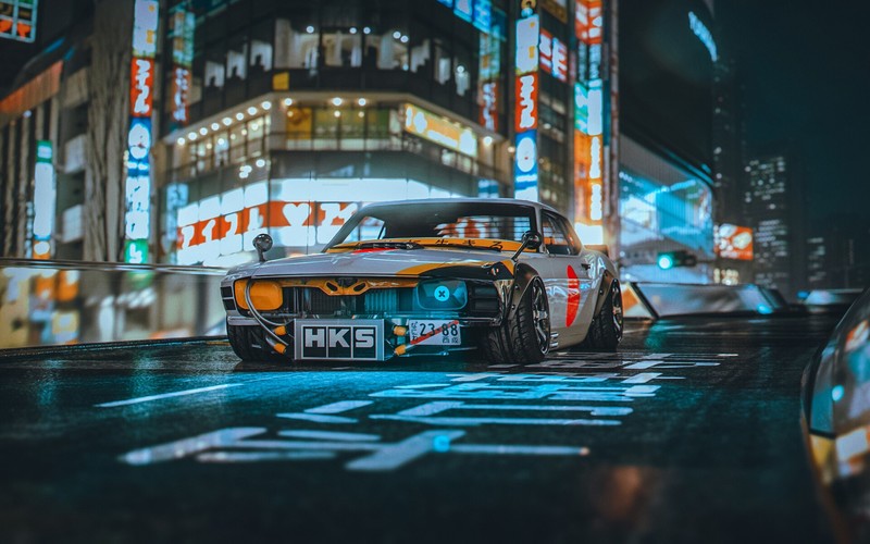 car, traditional 3d, Japan, flag, architecture, vehicle, numbers