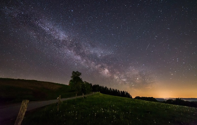 space, landscape, stars