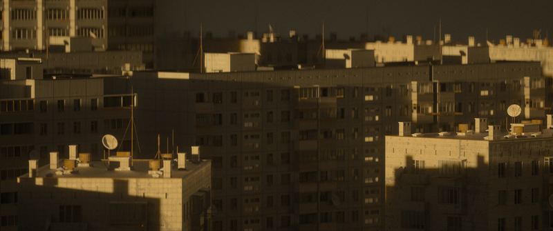 city, 3D, Cinema4D, building, depressing, town, render, ultrawide