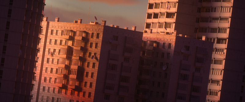 city, 3D, Cinema4D, building, depressing, town, render