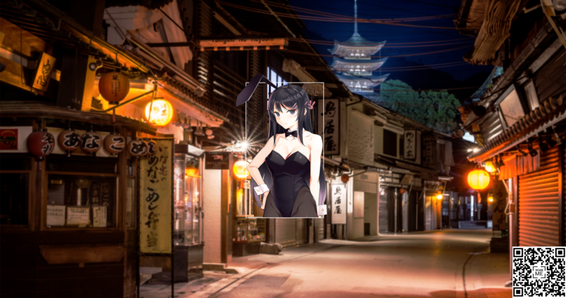 Sakurajima Mai, bunny girl, anime girls, anime, urban, Seishun Buta Yarou wa Bunny Girl Senpai no Yume o Minai, Seishun Buta Yarō wa Bunny Girl-senpai no Yume wo Minai, picture-in-picture