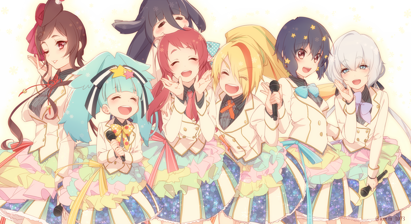 Zombieland Saga, anime girls, Zombie 3 / Ai Mizuno, Zombie 4 / Junko Konno, Zombie 1 / Sakura Minamoto, Zombie 6 / Lily Hoshikawa, Zombie 2 / Saki Nikaidou, Zombie 5 / Yugiri, Zombie 0 / Tae Yamada