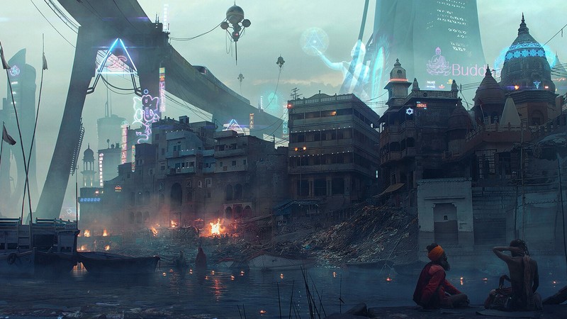 cityscape, futuristic, futuristic city, digital art