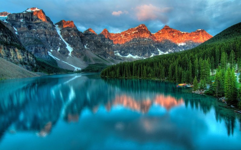 nature, mountains, landscape, water, reflection