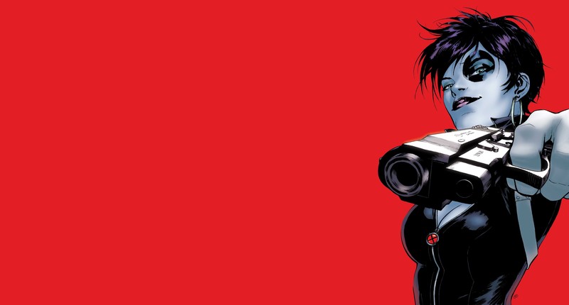 Marvel Comics, Domino (Neena Thurman), comics, comic art, gun