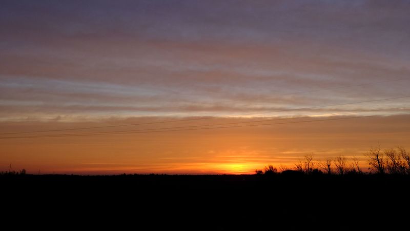 sunset, sky, horizon, clouds, night, landscape, 4k