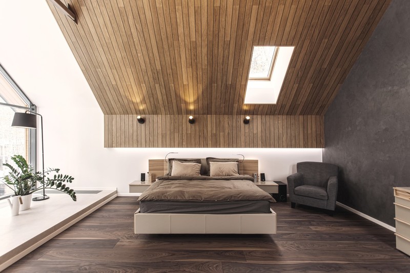 bed, bedroom, interior, interior design, modern