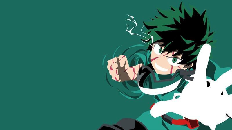 Izuku Midoriya, Boku no Hero Academia, anime boys, simple background, anime, Male