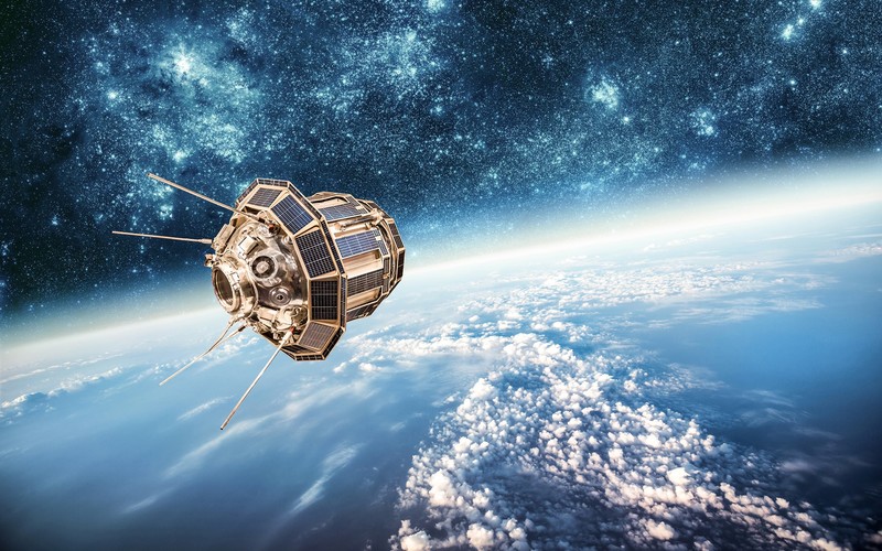 space, stars, planet, satellite