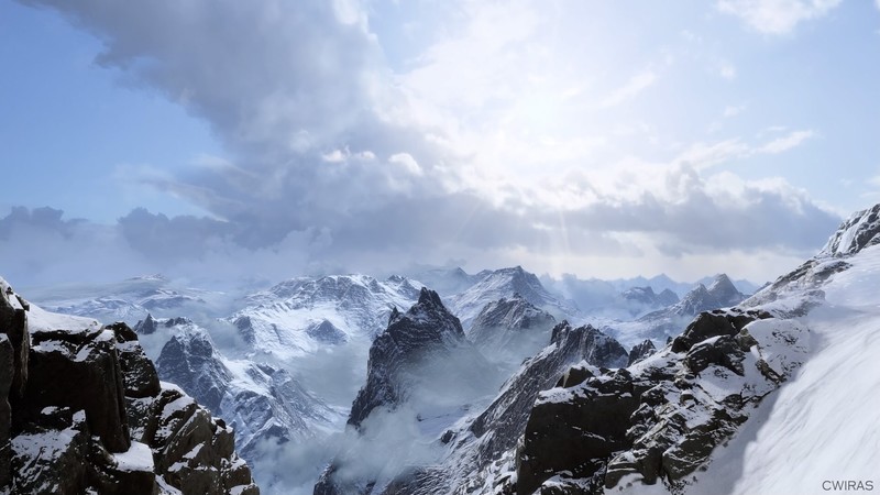 God of War, Sony, PlayStation, mountains, snow, Winter Is Coming, video ...