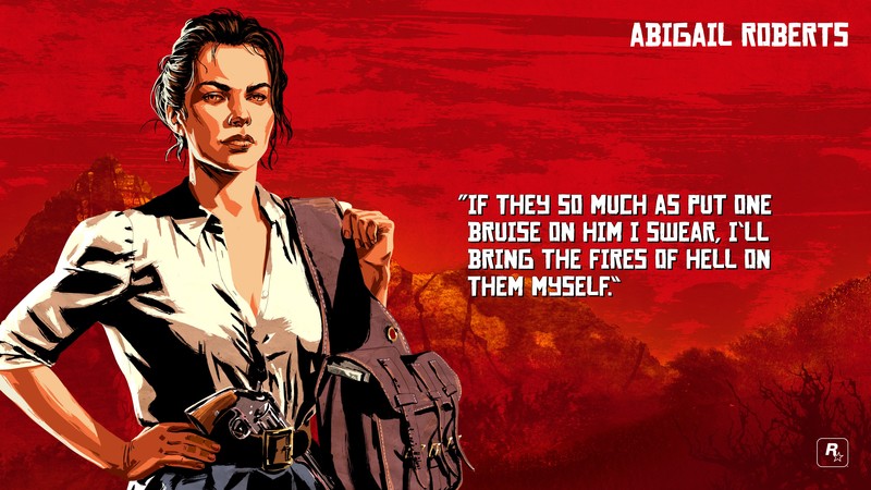 Rockstar Games, video games, video game art, Red Dead Redemption, Red Dead Redemption 2, quote, Abigail  Roberts, video game girls