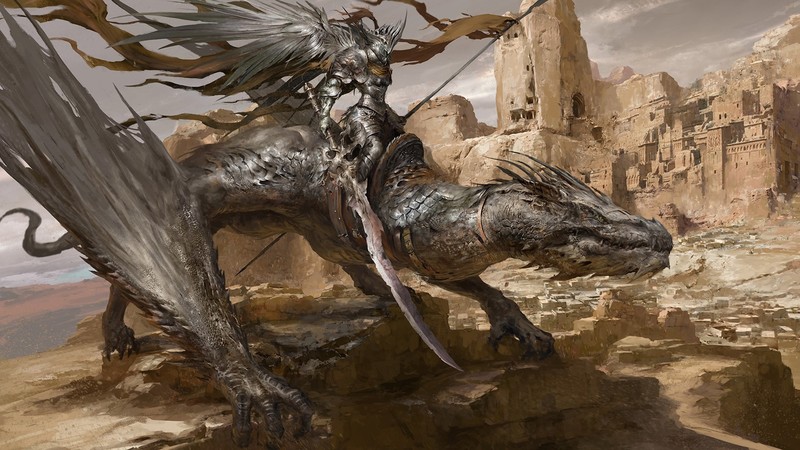 dragon, creature, warrior, Armored, fantasy art, artwork