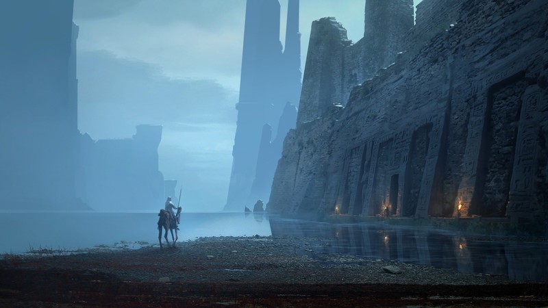 artwork, fantasy city, fantasy art, Raphael Lacoste