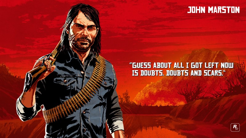 Rockstar Games, video games, video game art, Red Dead Redemption, Red Dead Redemption 2, quote, John Marston