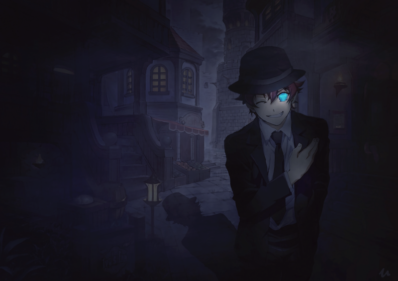Kekkai Sensen, anime, blue eyes, Leonardo Watch, cyan