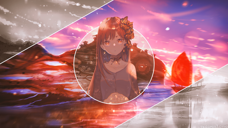 anime, anime girls, picture-in-picture