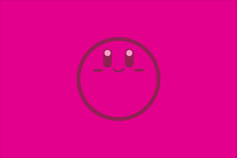 Kirby, Nintendo, video games, minimalism, simple background, digital art, simple
