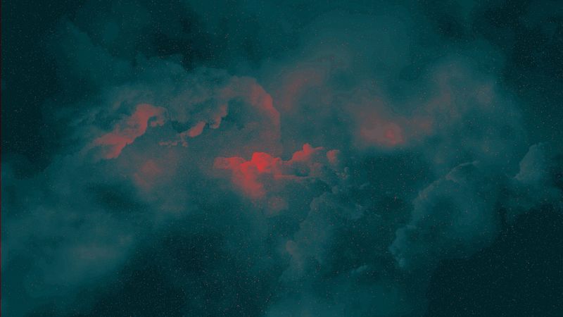 clouds, shine, stars, night, 4k