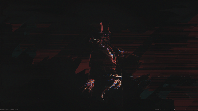 glitch art, abstract, Cthulhu, red