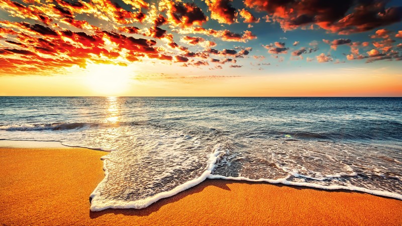 blue, panoramas, landscape, nature, clouds, sky, sunset, sunlight, beach, long exposure, sea