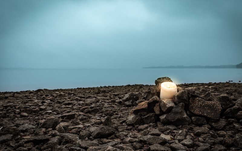 lake, stone, landscape