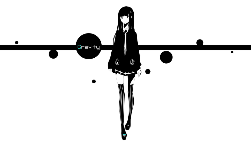 anime girls, original characters, simple background, long hair, thigh-highs, jacket, skirt, white background, anime