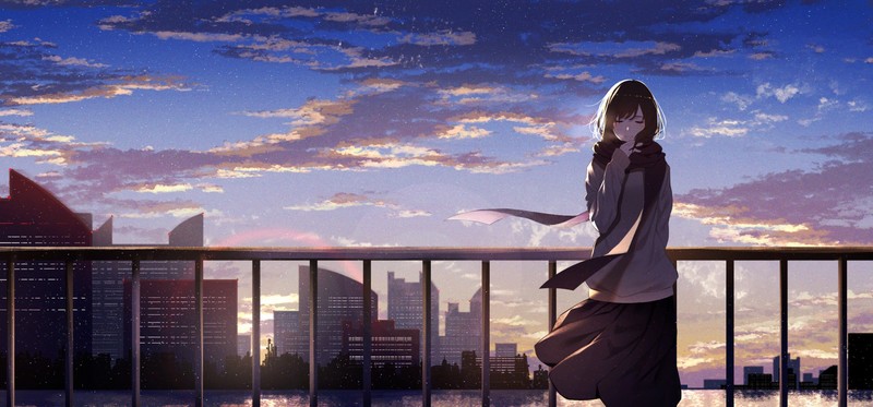 anime girls, anime, original characters, kisui, frontal view