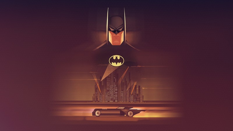 artwork, Batman, vehicle, Batmobile