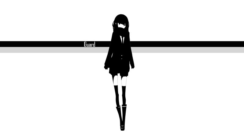 anime girls, original characters, simple background, long hair, scarf, shorts, jacket, thigh-highs