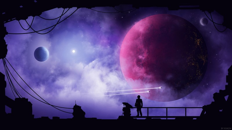 artwork, planet, science fiction, space art, space