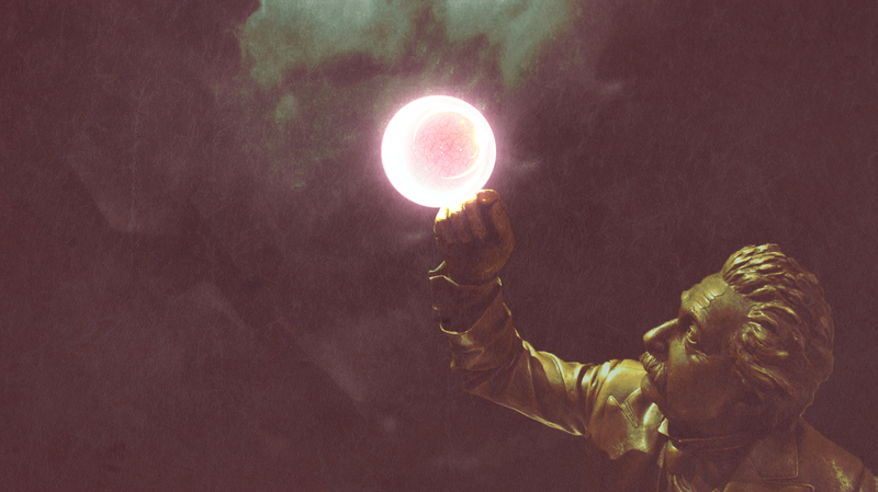 science, artwork, sphere, Albert Einstein, statue